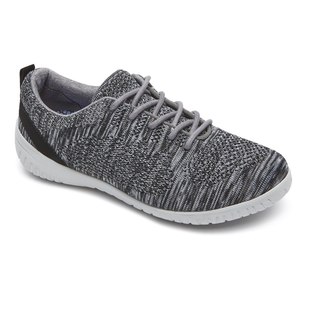 Rockport Womens Sneakers Grey - Raelyn Knit Tie - UK 924-IWKASD